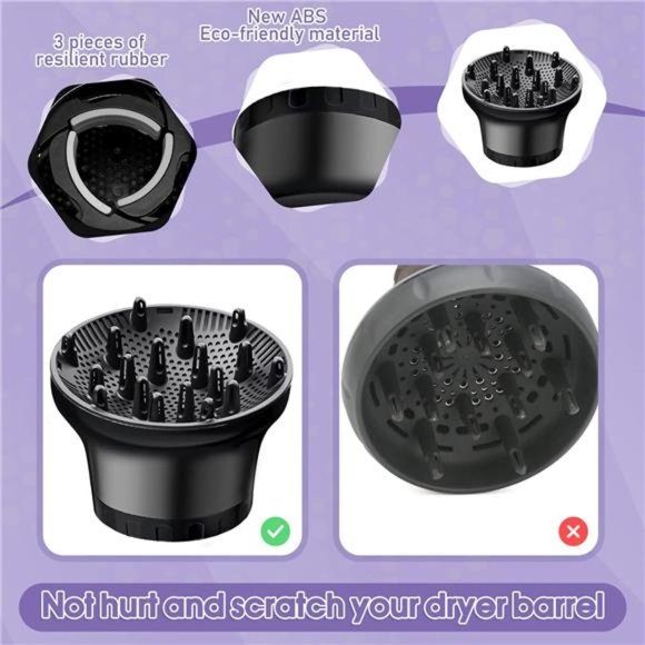 Adjustable Diffuser Attachment for Hair Dryer Hair Suitable for 1.4 to 2.6 inch - Picture 6 of 8